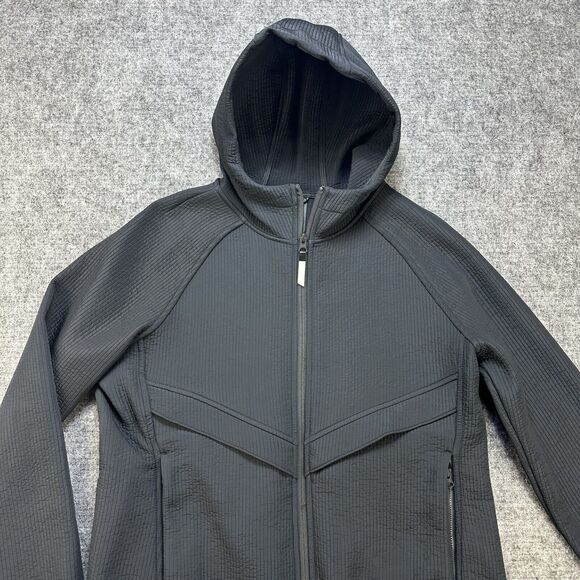 Nike Jacket Womens Medium Black Hooded Full Zip Tech Pack Water Repellent EUC - Picture 1 of 12
